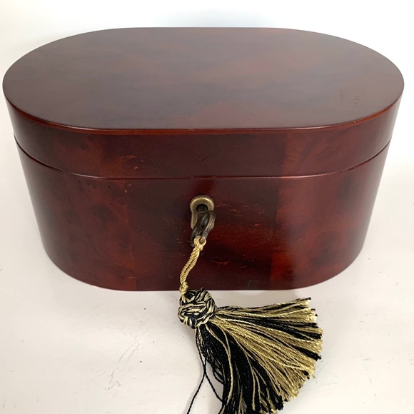 Bombay Accents Bombay Wooden Locking Box Watch Jewelry Valet